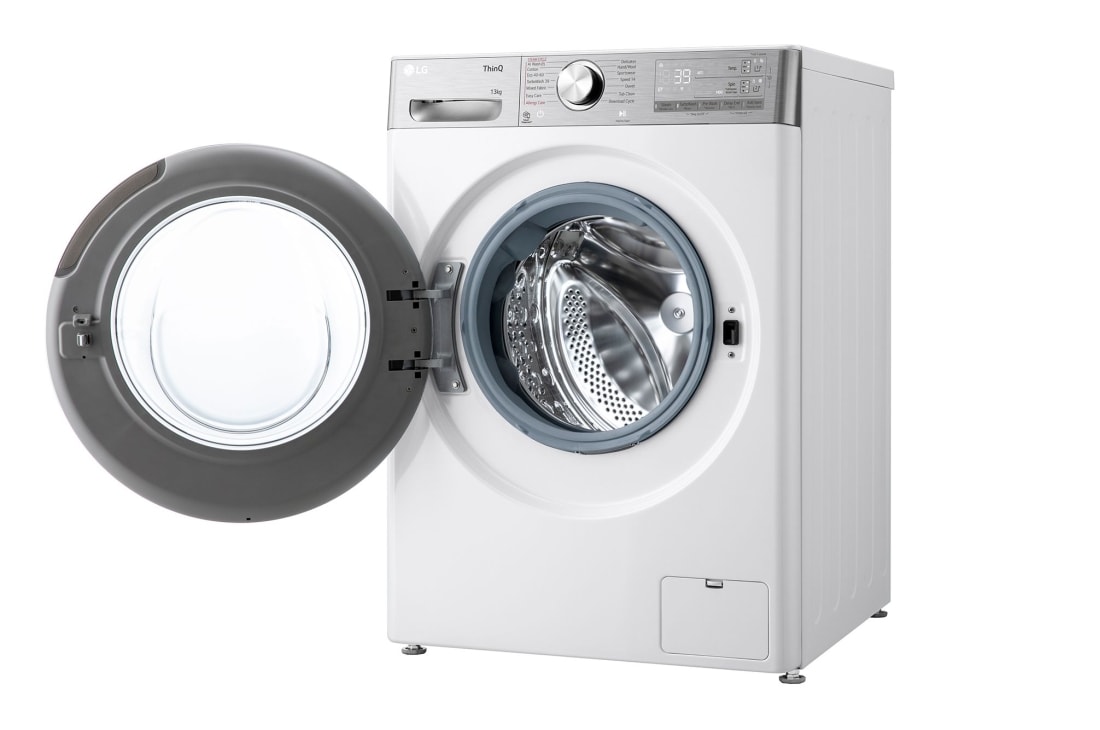 LG Πλυντήριο Ρούχων 13kg, AI DD™, Steam™,TurboWash™, right open view, F4R9513TPWC, thumbnail 11