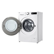 LG Πλυντήριο Ρούχων 9kg, AI DD™, Steam™,TurboWash™, Right side view with door open, F2R5009TSWB, thumbnail 11