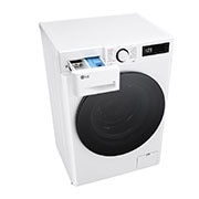 LG Πλυντήριο Ρούχων 9kg, AI DD™, Steam™,TurboWash™, Top perspective view with detergent port open, F2R5009TSWB, thumbnail 9