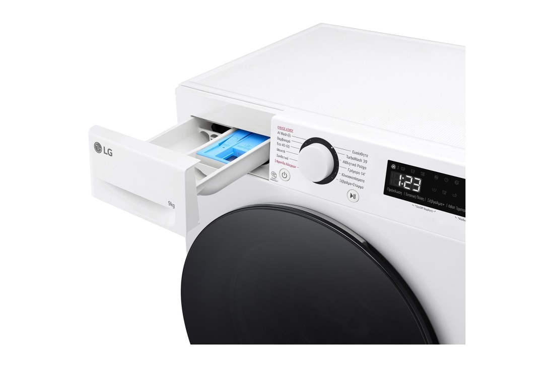 LG Πλυντήριο Ρούχων 9kg, AI DD™, Steam™,TurboWash™, Detergent port view, F2R5009TSWB, thumbnail 5