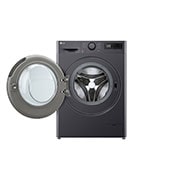LG Πλυντήριο Ρούχων 9kg, AI DD™, Steam™,TurboWash™, Front view with door open, F2R5009TSMB, thumbnail 2