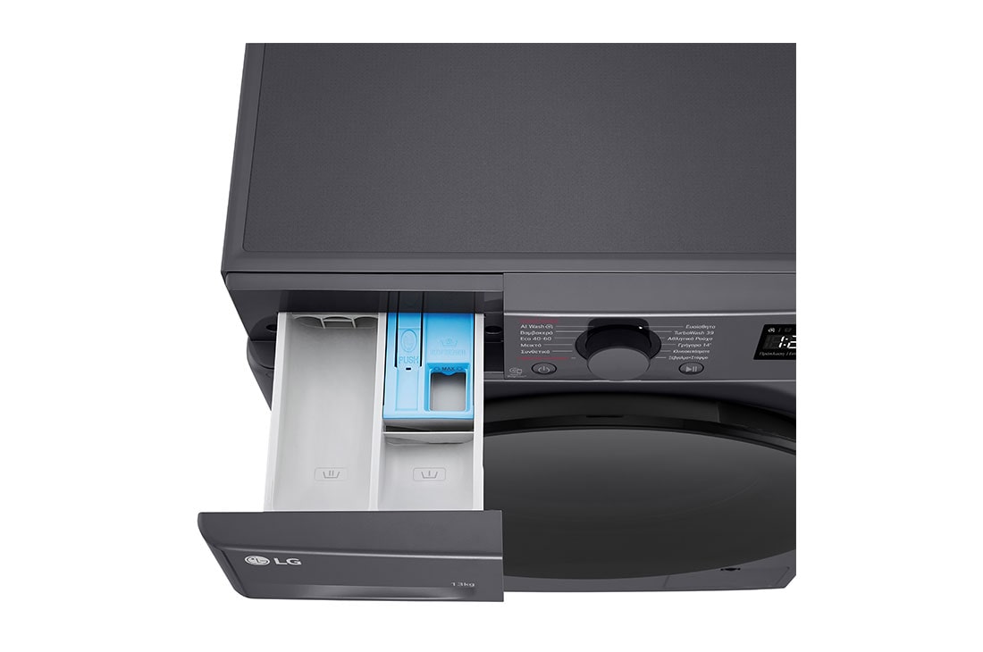 LG Πλυντήριο Ρούχων 13kg, AI DD™, Steam™,TurboWash™, Top view Drawer Open, F4R5013TSMB, thumbnail 7