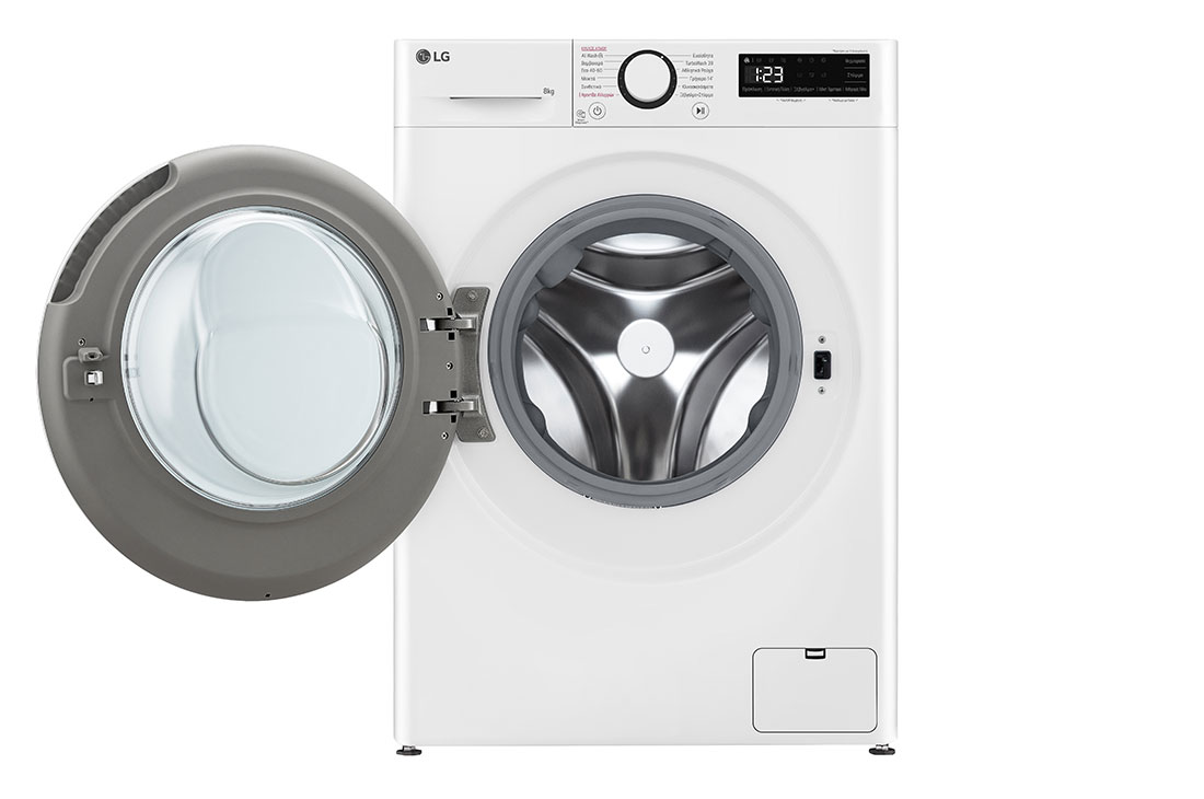 LG Πλυντήριο Ρούχων 8kg, AI DD™, Steam™,TurboWash™, Front open, F2R5008TSWW, thumbnail 2