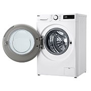LG Πλυντήριο Ρούχων 8kg, AI DD™, Steam™,TurboWash™, Right open view, F2R5008TSWW, thumbnail 11