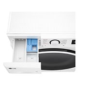 LG Πλυντήριο Ρούχων 8kg, AI DD™, Steam™,TurboWash™, Top view Drawer Open, F2R5008TSWW, thumbnail 7