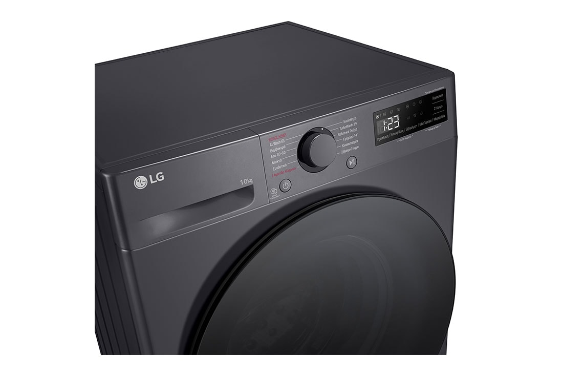 LG Πλυντήριο Ρούχων 10kg, AI DD™, Steam™,TurboWash™, Top Left Panel , F4R5010TSMB, thumbnail 3