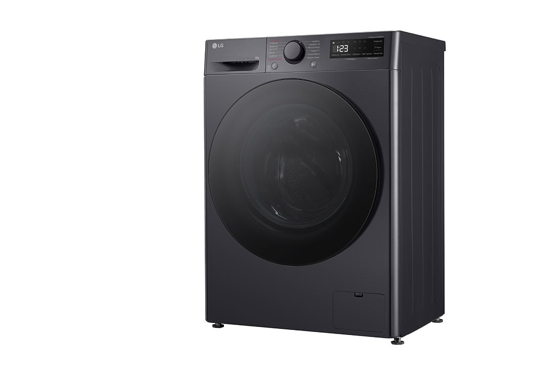 LG Πλυντήριο Ρούχων 8kg, AI DD™, Steam™,TurboWash™, Right side view, F2R5008TSMB, thumbnail 12
