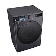 LG Πλυντήριο Ρούχων 8kg, AI DD™, Steam™,TurboWash™, Left view view with detergent port open, F2R5008TSMB, thumbnail 10