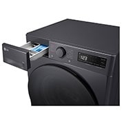 LG Πλυντήριο Ρούχων 8kg, AI DD™, Steam™,TurboWash™, detail view with port open, F2R5008TSMB, thumbnail 5