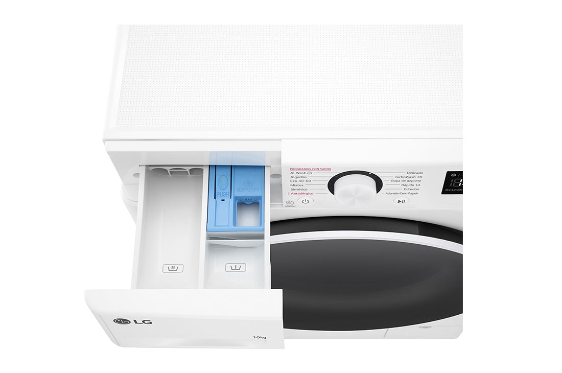 LG Πλυντήριο Ρούχων 10kg, AI DD™, Steam™, Tray top view , F4R5010TSWW, thumbnail 7
