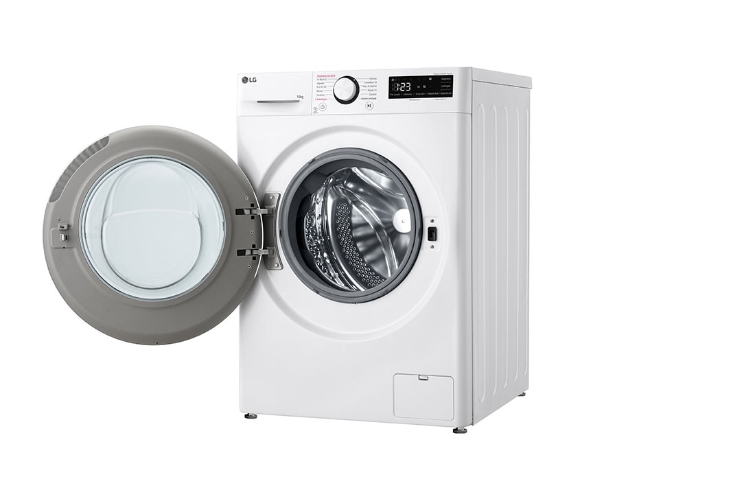 LG Πλυντήριο Ρούχων 10kg, AI DD™, Steam™, door open right view , F4R5010TSWW, thumbnail 11