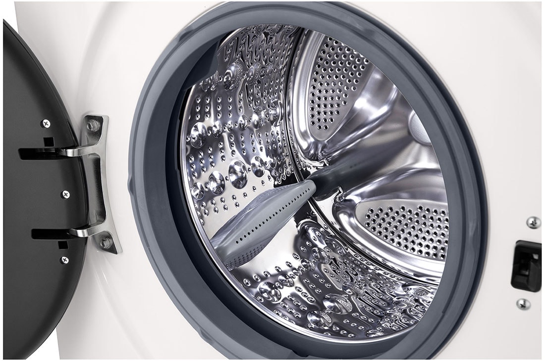 LG Πλυντήριο Ρούχων 9kg, 6 motion, Steam™, Λεπτομέρεια τύμπανου, F4X1009NWK, thumbnail 4