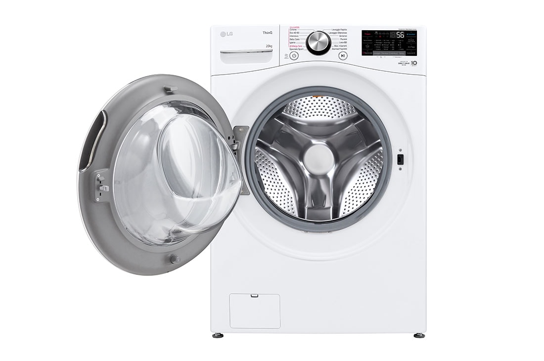 LG Πλυντήριο Ρούχων 20kg, AI DD™, Steam™, TurboWash™, front door open , F0P3CYV2W, thumbnail 10