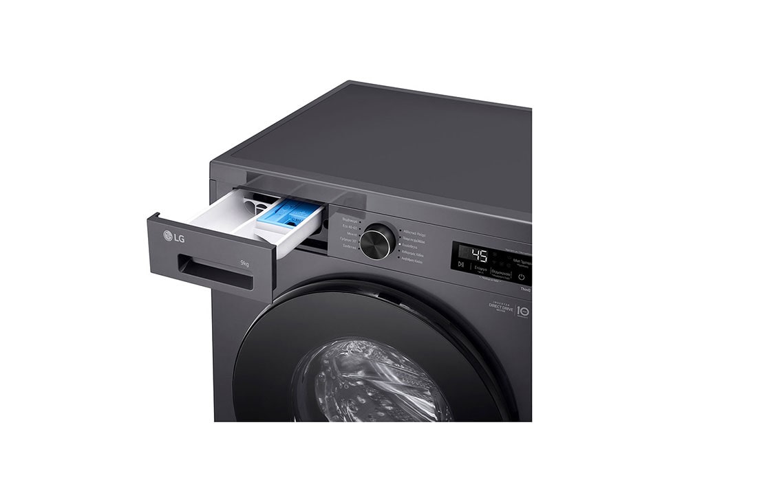 LG Πλυντήριο Ρούχων 9kg, 6 motion, Steam™, USP (κινητήρας Inverter DD), F4X1009NMB, thumbnail 5