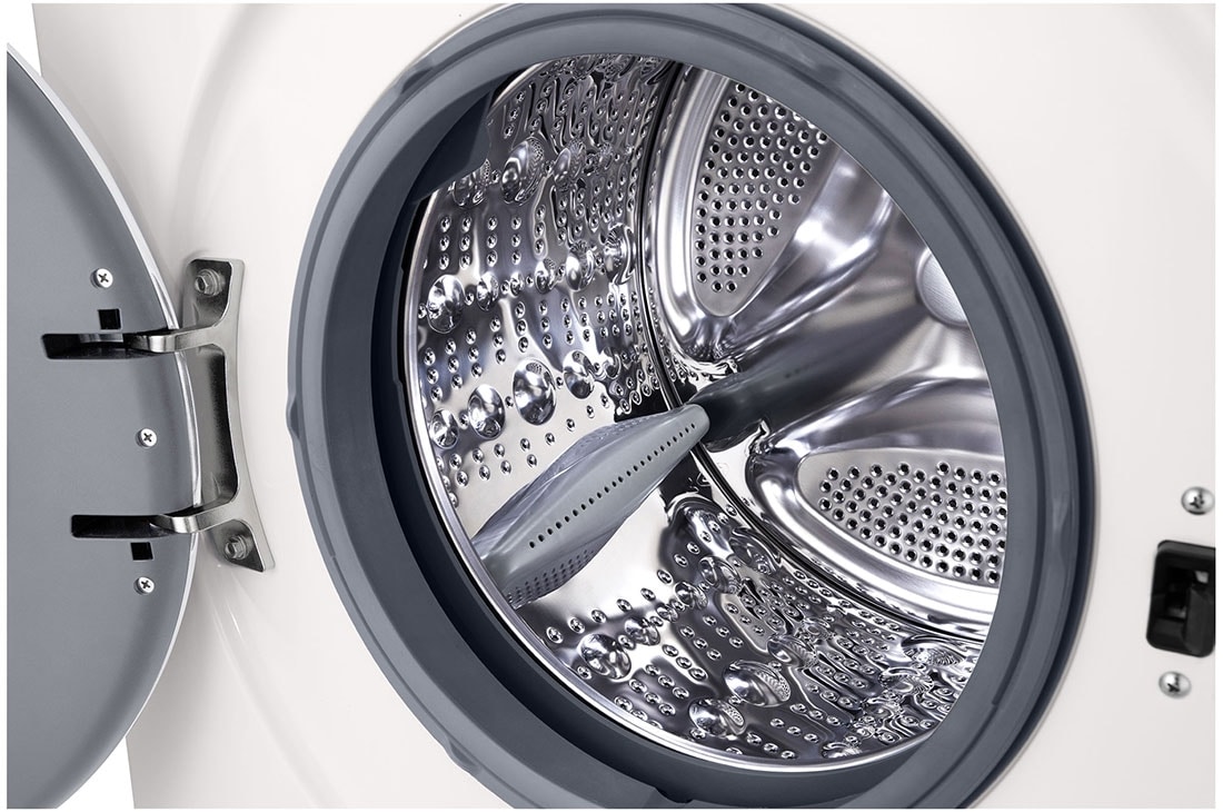 LG Πλυντήριο Ρούχων 9kg, 6 motion, Steam™, Λεπτομέρεια τύμπανου, F4X1009NWH, thumbnail 4