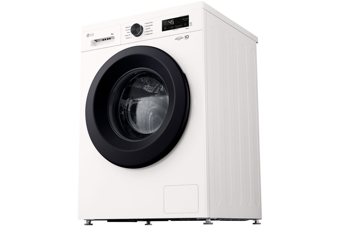 LG Πλυντήριο Ρούχων 8kg, 6 motion, Steam™, Δεξιά προοπτική, F4X1008NWK, thumbnail 11