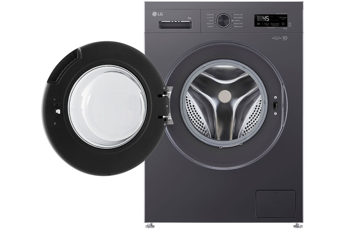 LG Πλυντήριο Ρούχων 8kg, 6 motion, Steam™, Εμπρός ανοικτό, F4X1008NMK, thumbnail 2