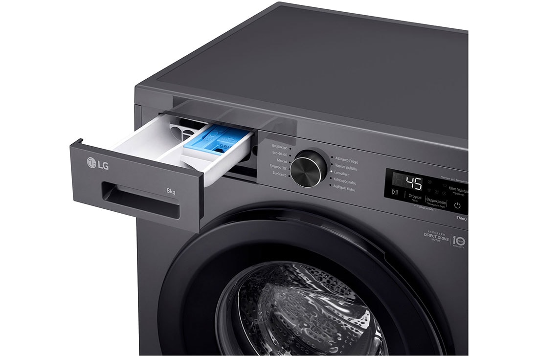 LG Πλυντήριο Ρούχων 8kg, 6 motion, Steam™, Τρόπος ζωής 1_εμπρός, F4X1008NMK, thumbnail 6