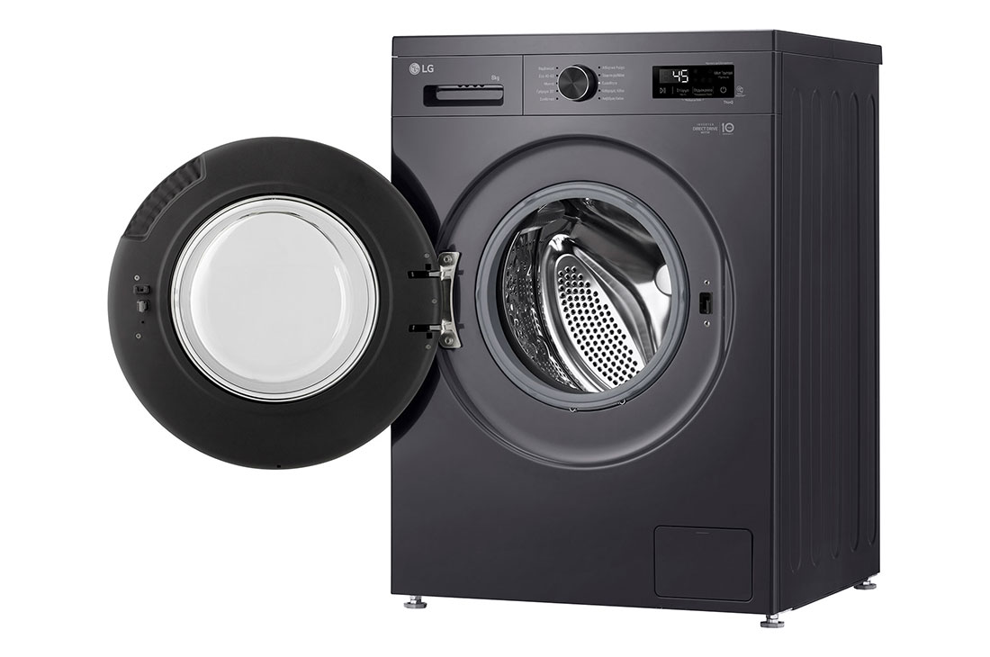 LG Πλυντήριο Ρούχων 8kg, 6 motion, Steam™, Δεξιά πλευρά, F4X1008NMK, thumbnail 9