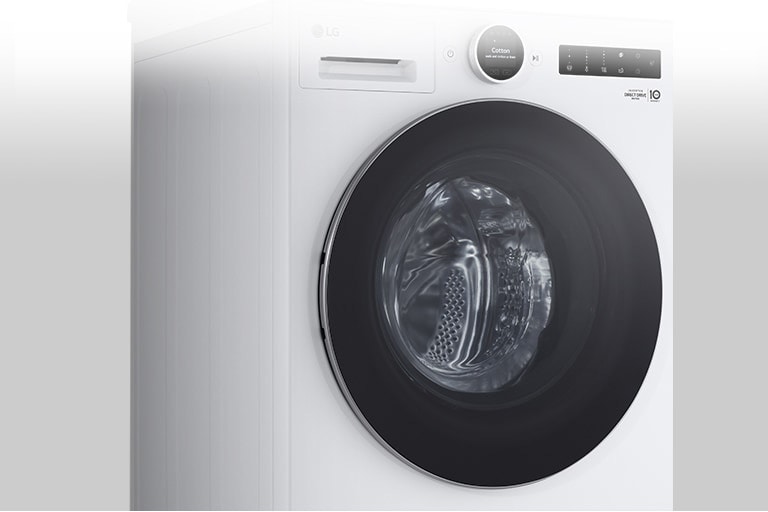 Δείχνει την εμφάνιση του πλυντηρίου ρούχων.