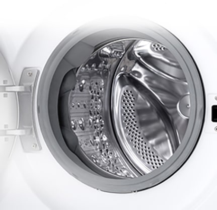 Δείχνει λεπτομερώς το εσωτερικό του κάδου του πλυντηρίου ρούχων.