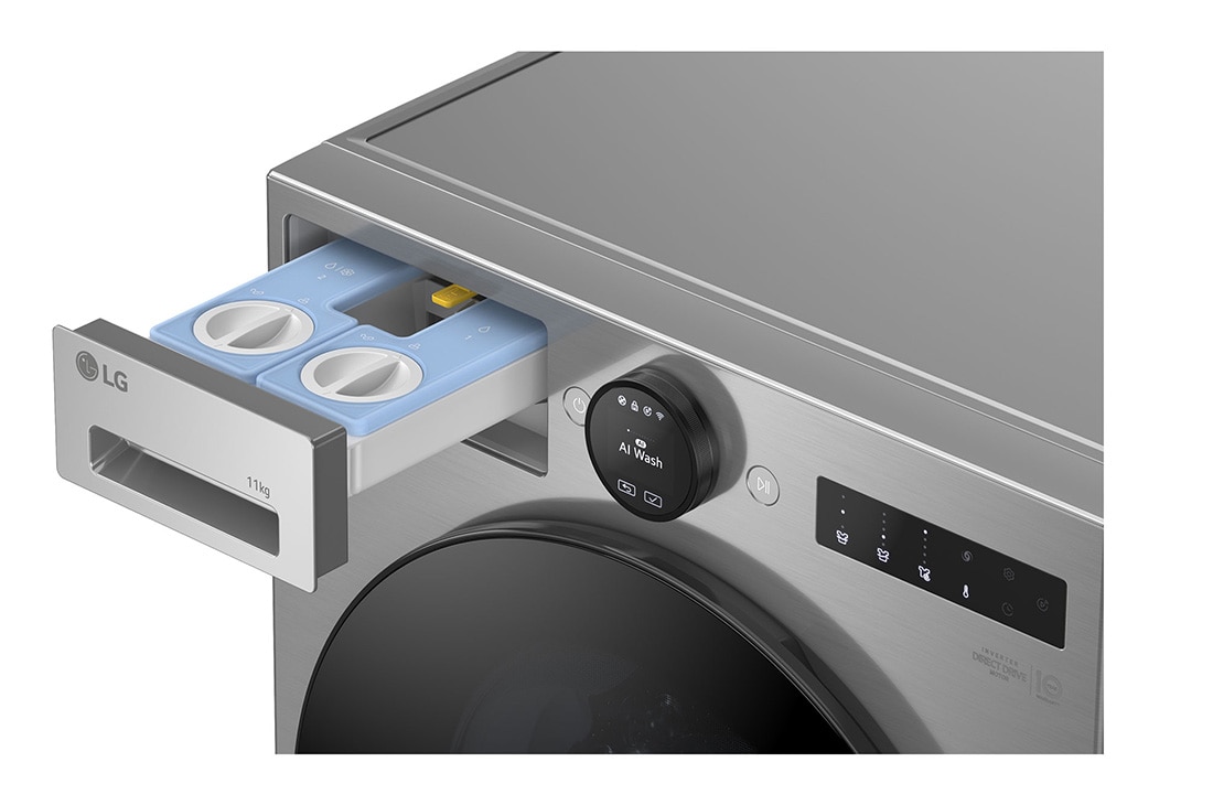 LG Πλυντήριο Ρούχων 11kg, AI DD™, Steam™, ΚουμπίΟθόνηλεπτομέρεια, F4X7511TSB, thumbnail 7