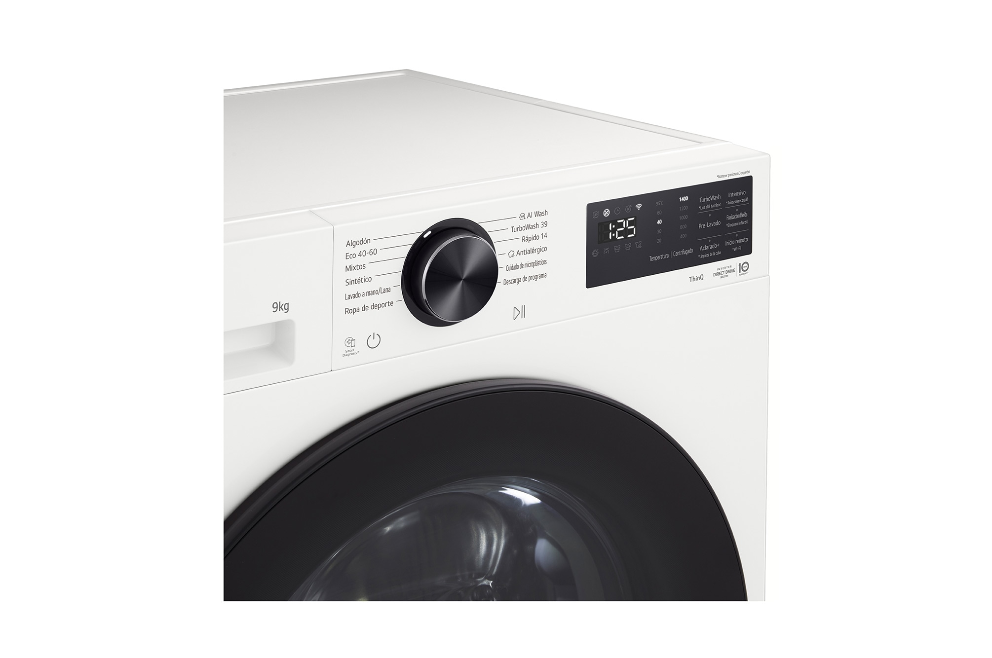 LG Πλυντήριο ρούχων 9kg, AIDD, TurboWash, Εικόνα που δείχνει μείωση των εκπομπών μικροπλαστικών έως και 60% σε εικόνα φόντου που αναπαριστά κύματα, F4X5509TWB, thumbnail 4