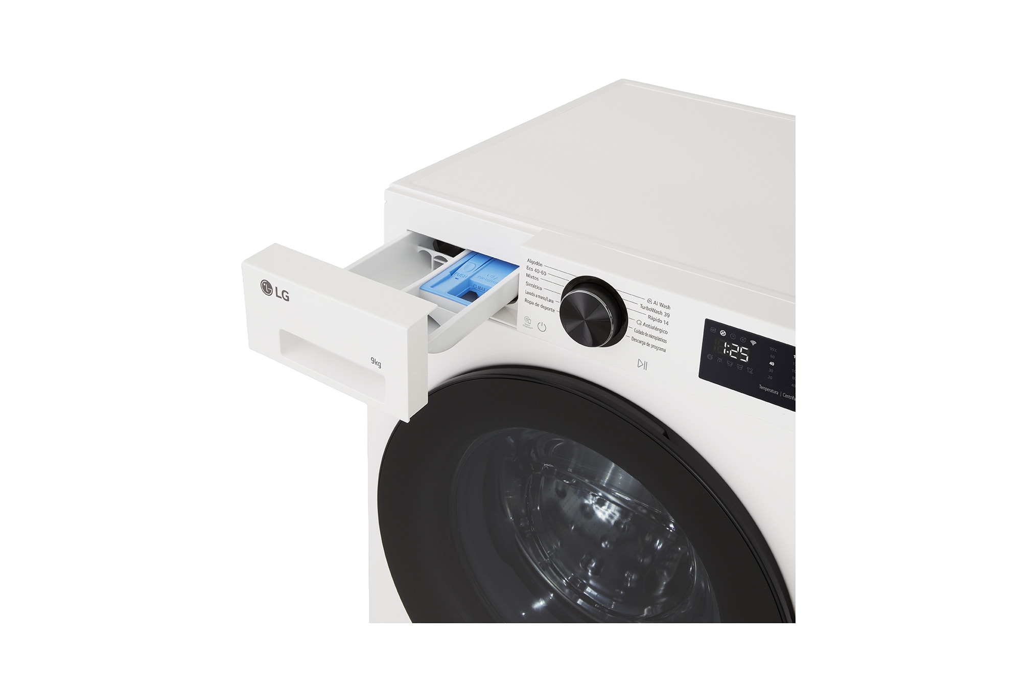 LG Πλυντήριο ρούχων 9kg, AIDD, TurboWash, Πλυντήριο ρούχων εμπρόσθιας φόρτωσης της LG που ανιχνεύει τα πουκάμισα σε πλυσταριό, F4X5509TWB, thumbnail 5