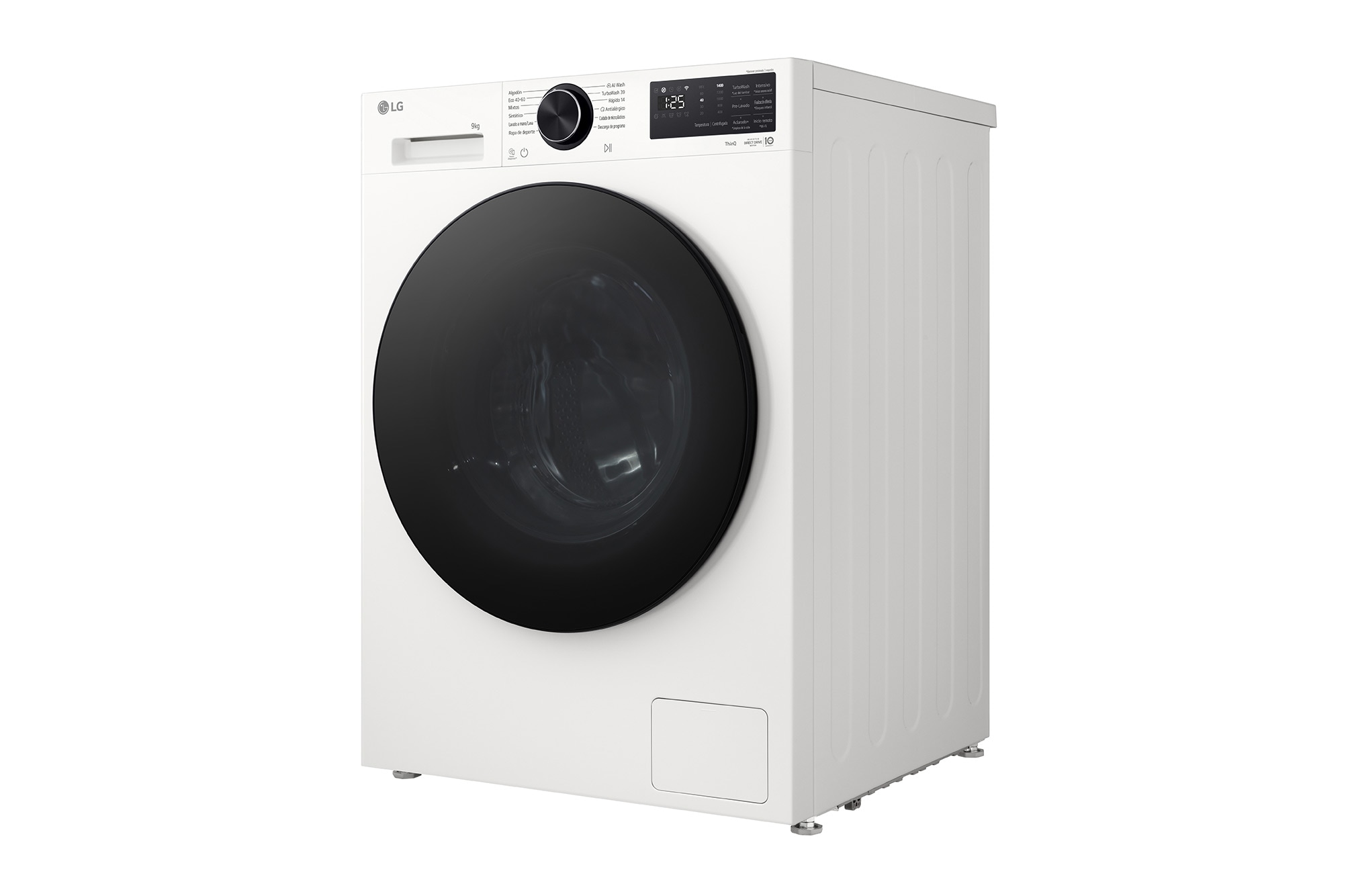 LG Πλυντήριο ρούχων 9kg, AIDD, TurboWash, Λεπτομερής όψη του ανοξείδωτου κάδου, F4X5509TWB, thumbnail 10