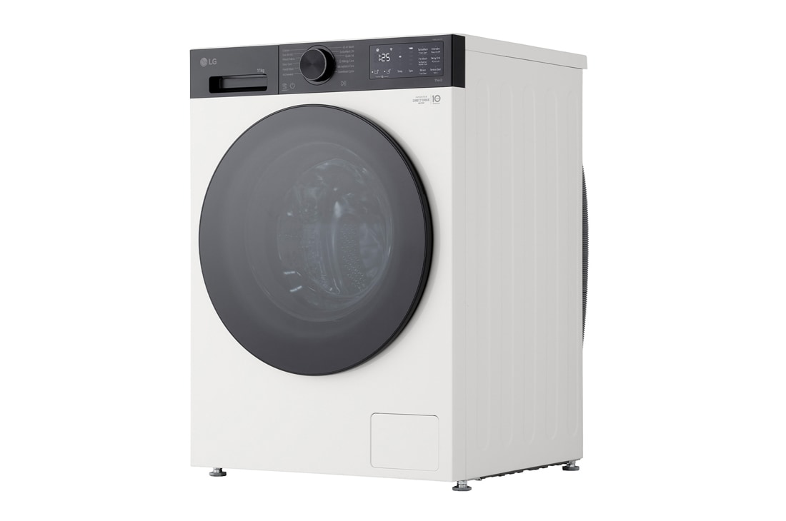 LG Πλυντήριο ρούχων 11kg, AIDD, TurboWash, Εικόνα που δείχνει ένα πλυντήριο σε ένα σαλόνι με αξιολόγηση ενεργειακής απόδοσης A δίπλα του, καταναλώνοντας 30% λιγότερη ηλεκτρική ενέργεια, F4X5511THB, thumbnail 3