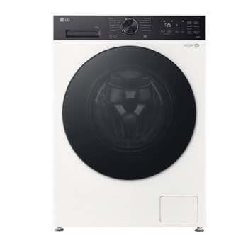 Μπροστινή όψη λευκού πλυντηρίου ρούχων εμπρόσθιας φόρτωσης 13kg - Εξοικονόμηση ενέργειας, AI DD, αυτόματης διανομής (F4X5009TWB)