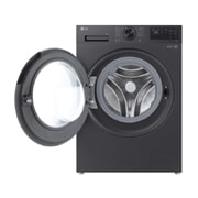 LG Πλυντήριο ρούχων 9kg, AIDD, TurboWash, Μπροστινή ανοικτή όψη του πλυντηρίου ρούχων εμπρόσθιας φόρτωσης της LG, F2X50S9TBB, thumbnail 2
