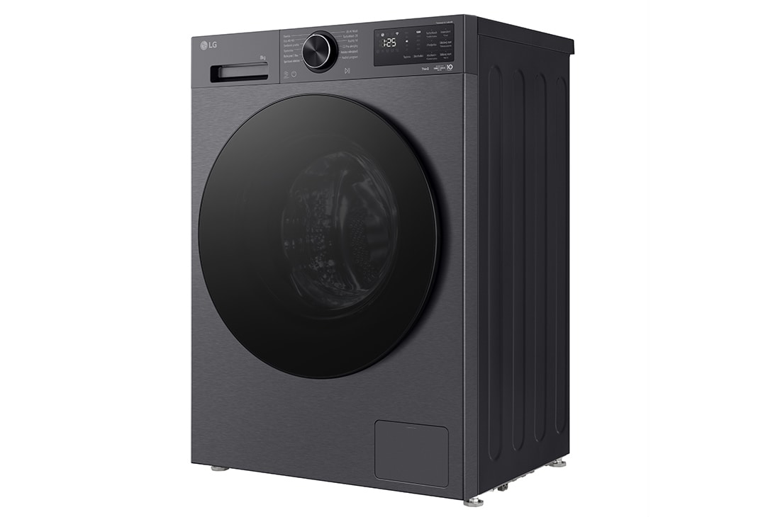 LG Πλυντήριο ρούχων 8kg, AIDD, TurboWash, Λεπτομερής όψη του ανοξείδωτου κάδου, F2X50S8TBB, thumbnail 10