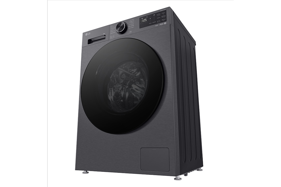 LG Πλυντήριο ρούχων 8kg, AIDD, TurboWash, Δεξιά προοπτική όψη του συνδυασμού πλυντηρίου-στεγνωτηρίου της LG, F2X50S8TBB, thumbnail 12