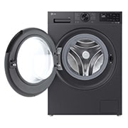 LG Πλυντήριο ρούχων 8kg, AIDD, TurboWash, Μπροστινή ανοικτή όψη του πλυντηρίου ρούχων εμπρόσθιας φόρτωσης της LG, F2X50S8TBB, thumbnail 2