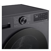LG Πλυντήριο ρούχων 8kg, AIDD, TurboWash, Εικόνα που δείχνει μείωση των εκπομπών μικροπλαστικών έως και 60% σε εικόνα φόντου που αναπαριστά κύματα, F2X50S8TBB, thumbnail 4