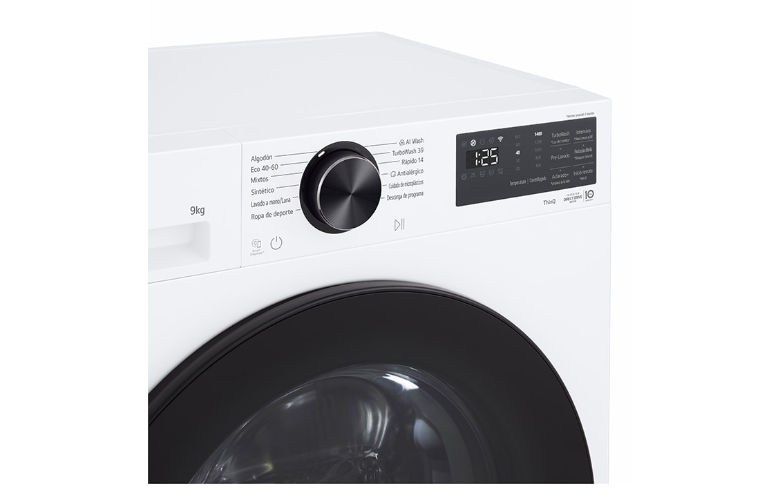 LG Πλυντήριο ρούχων 9kg, AIDD, TurboWash, Εικόνα που δείχνει μείωση των εκπομπών μικροπλαστικών έως και 60% σε εικόνα φόντου που αναπαριστά κύματα, F2X50S9TLB, thumbnail 4