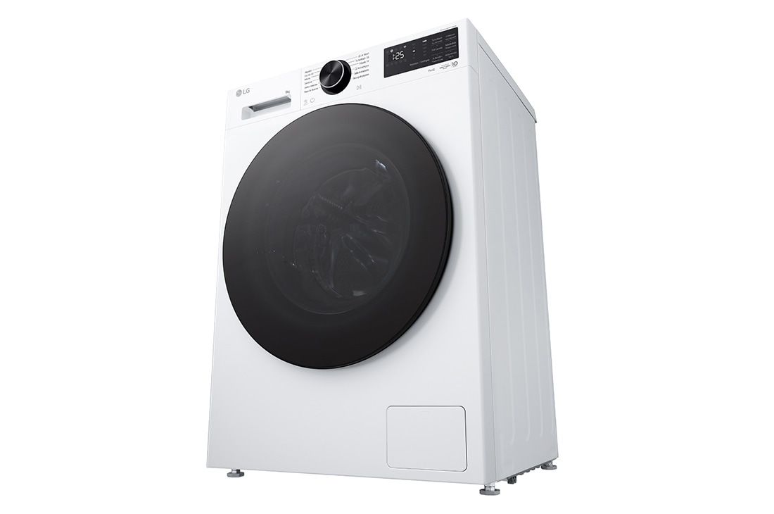 LG Πλυντήριο ρούχων 9kg, AIDD, TurboWash, Δεξιά προοπτική όψη του συνδυασμού πλυντηρίου-στεγνωτηρίου της LG, F2X50S9TLB, thumbnail 12