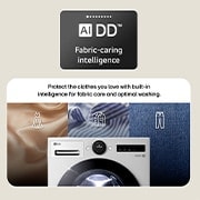 LG Πλυντήριο Ρούχων 11kg, AI DD™, Steam™, Αριστερή πλευρά, F4X7513TWB, thumbnail 4