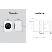 LG Πλυντήριο/Στεγνωτήριο Ρούχων 8/5kg, Inverter Direct Drive™, Steam™, W4X1085NWB, thumbnail 7
