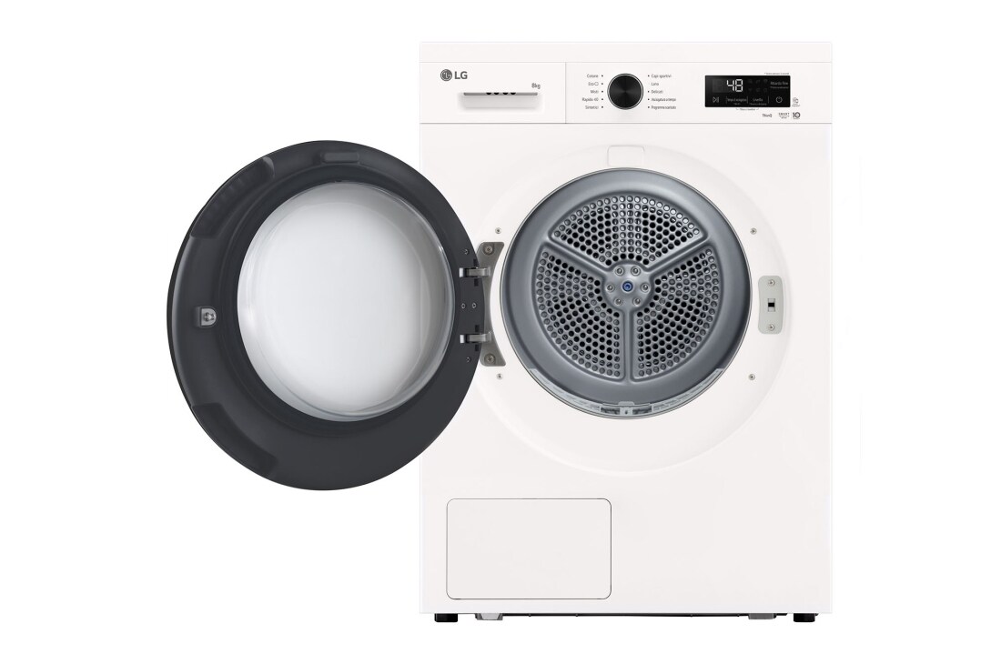 LG Στεγνωτήριο 8kg Υβριδικό με Αντλία Θερμότητας, front view, RHX1008NWB, thumbnail 2
