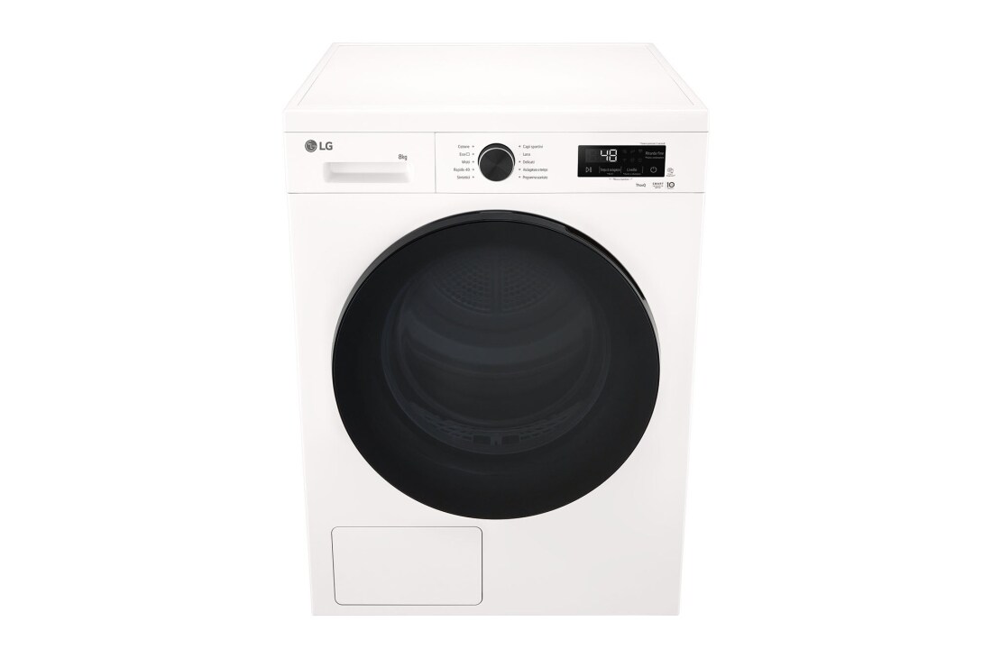 LG Στεγνωτήριο 8kg Υβριδικό με Αντλία Θερμότητας, top view, RHX1008NWB, thumbnail 6