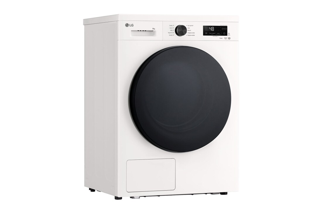 LG Στεγνωτήριο 8kg Υβριδικό με Αντλία Θερμότητας, left view, RHX1008NWB, thumbnail 7