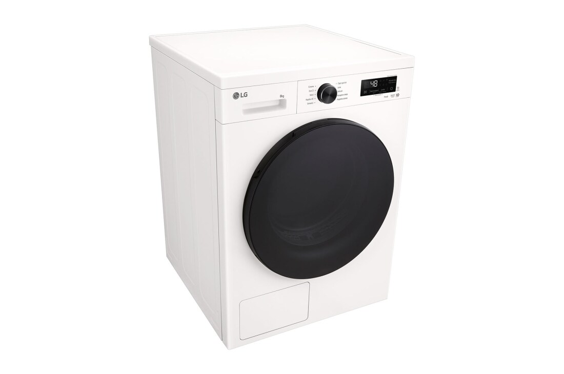 LG Στεγνωτήριο 8kg Υβριδικό με Αντλία Θερμότητας, left view, RHX1008NWB, thumbnail 8