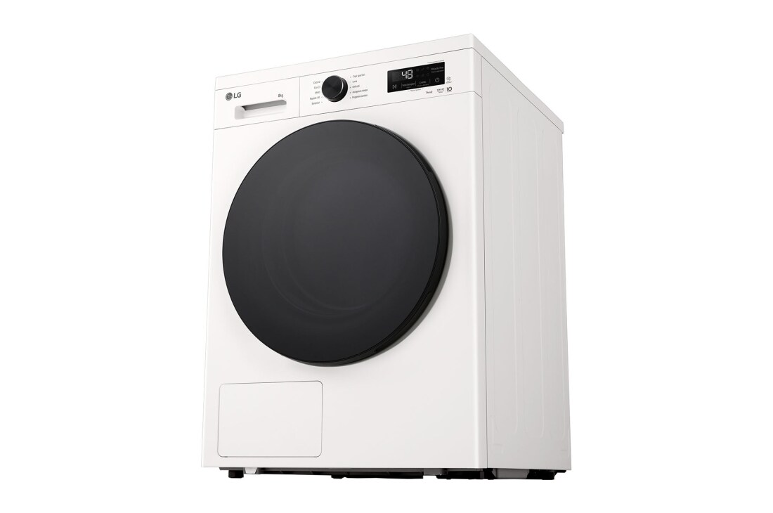 LG Στεγνωτήριο 8kg Υβριδικό με Αντλία Θερμότητας, Right view, RHX1008NWB, thumbnail 11
