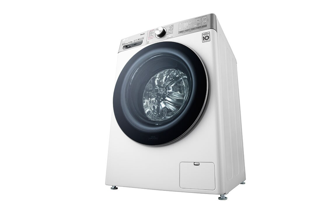 LG Πλυντήριο/Στεγνωτήριο Ρούχων 12/8kg, AI DD™, Ατμού, TurboWash™ , Eco Hybrid  , bottom perspective view, F4DV912H2EA, thumbnail 13