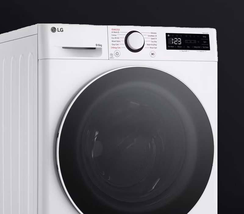 Απεικόνιση του πλυντηρίου με πλήρως ορατή την πόρτα από ενισχυμένο γυαλί.