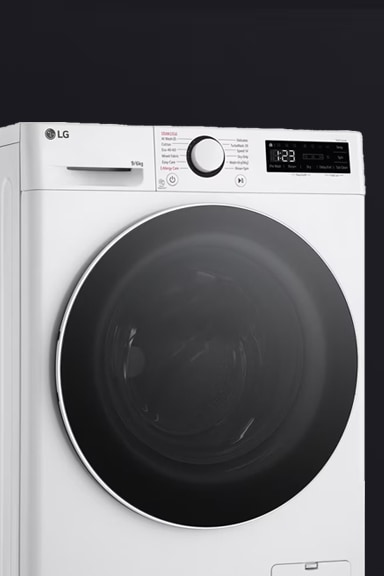 Απεικόνιση του πλυντηρίου με πλήρως ορατή την πόρτα από ενισχυμένο γυαλί.