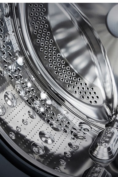 Στην εικόνα του εσωτερικού του πλυντηρίου φαίνεται το ανοξείδωτο ανυψωτικό κάδου.