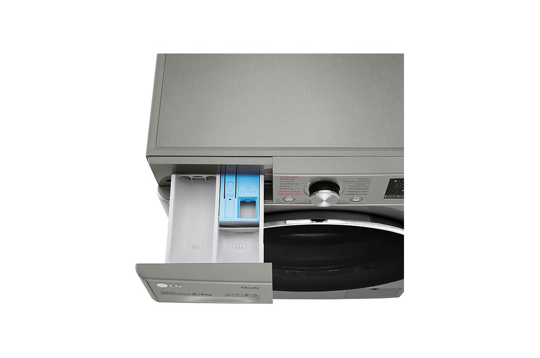 LG Πλυντήριο/Στεγνωτήριο Ρούχων 8/6kg, AI DD™, Ατμού, TurboWash™, Drawer Open Detail, F4DV508S2PE, thumbnail 6